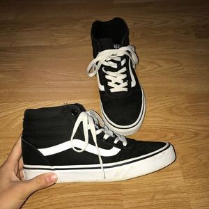 Black/White Old Skool High Top Vans W 7.5